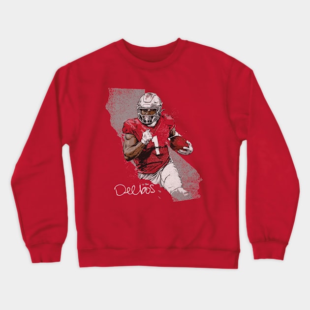 Deebo Samuel San Francisco City Map Crewneck Sweatshirt by artbygonzalez